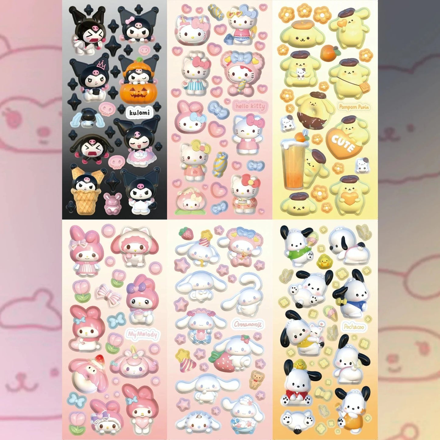 S♡nrio Holographic Stickers & More