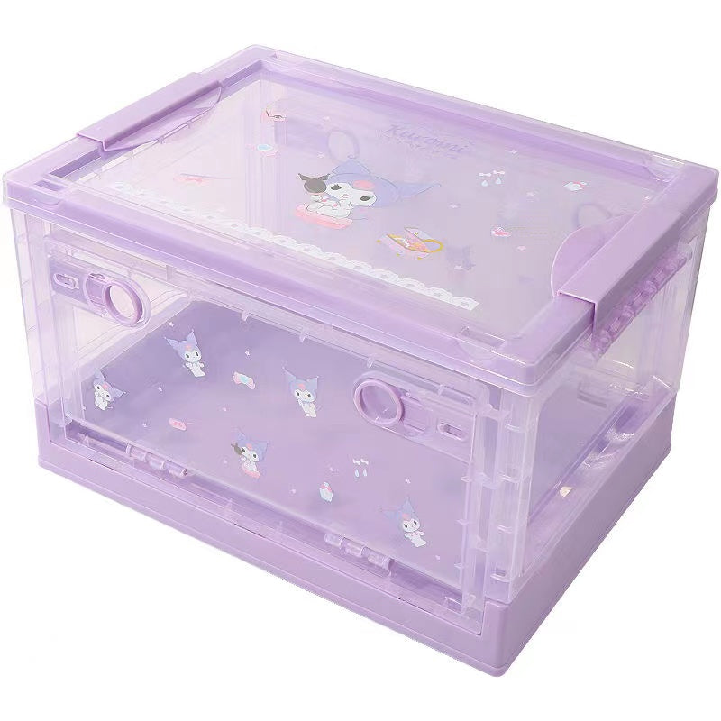 S♡nrio x Miniso Clear Storage Bin with Wheels