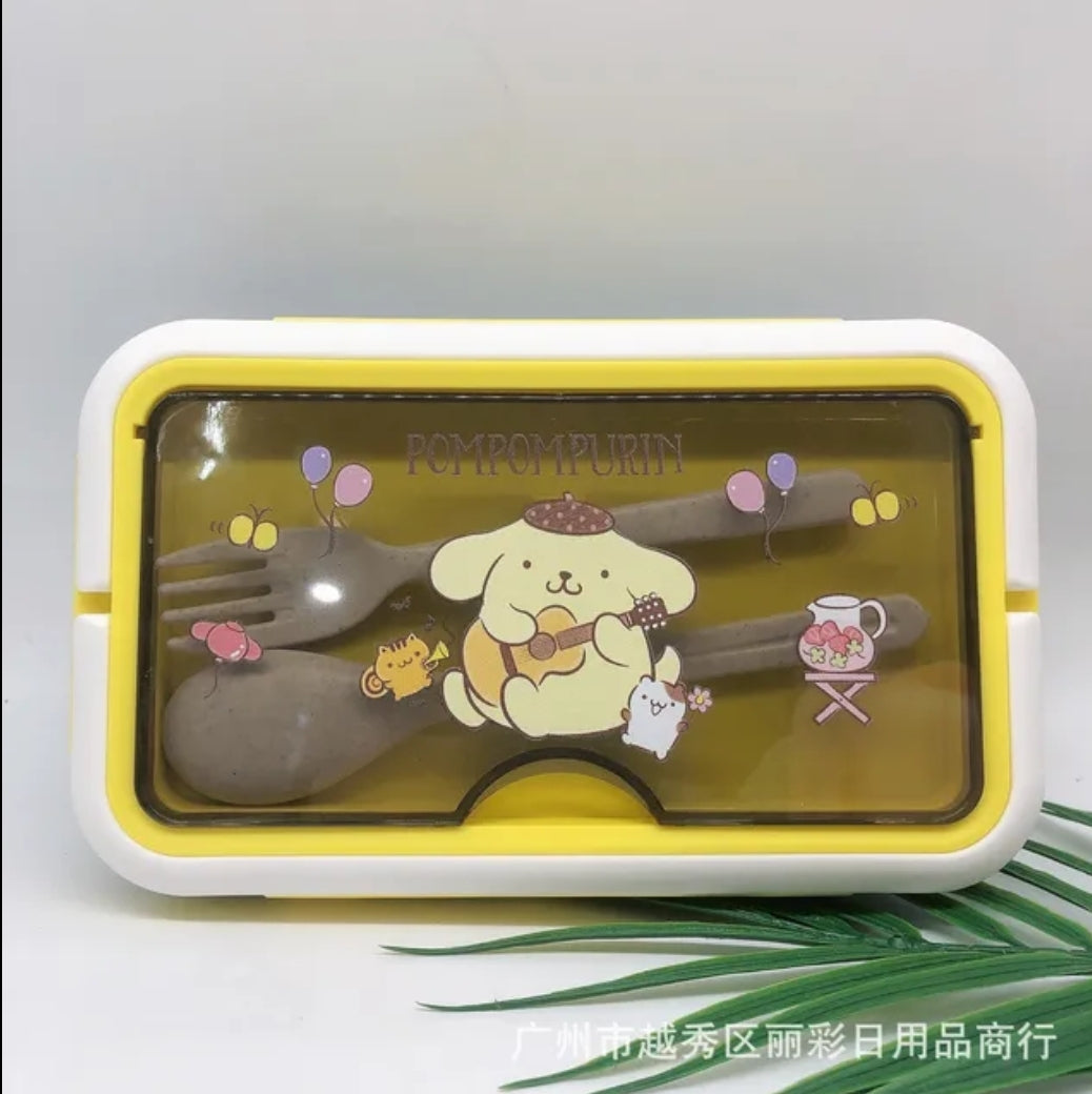 S♡nrio Bento Box with Utensils & More