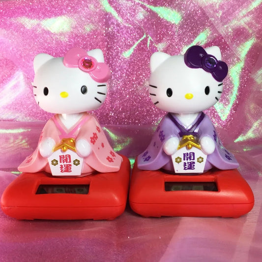 Kawaii Solar Panel Bobble Head Figures