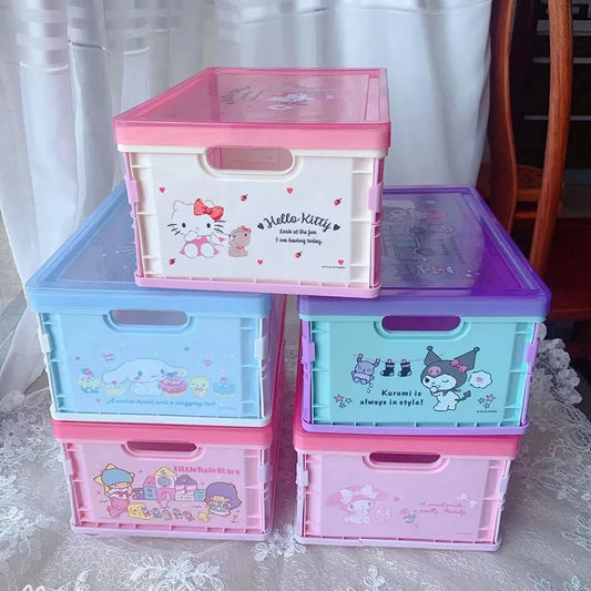 S♡nrio Collapsible Plastic Storage Stackable Bin