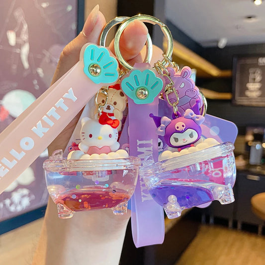 S@nrio Liquid Acrylic Shaker Keychains (Various Styles)