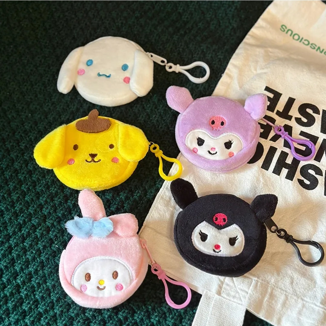 S@nrio Character Face Coin Bags