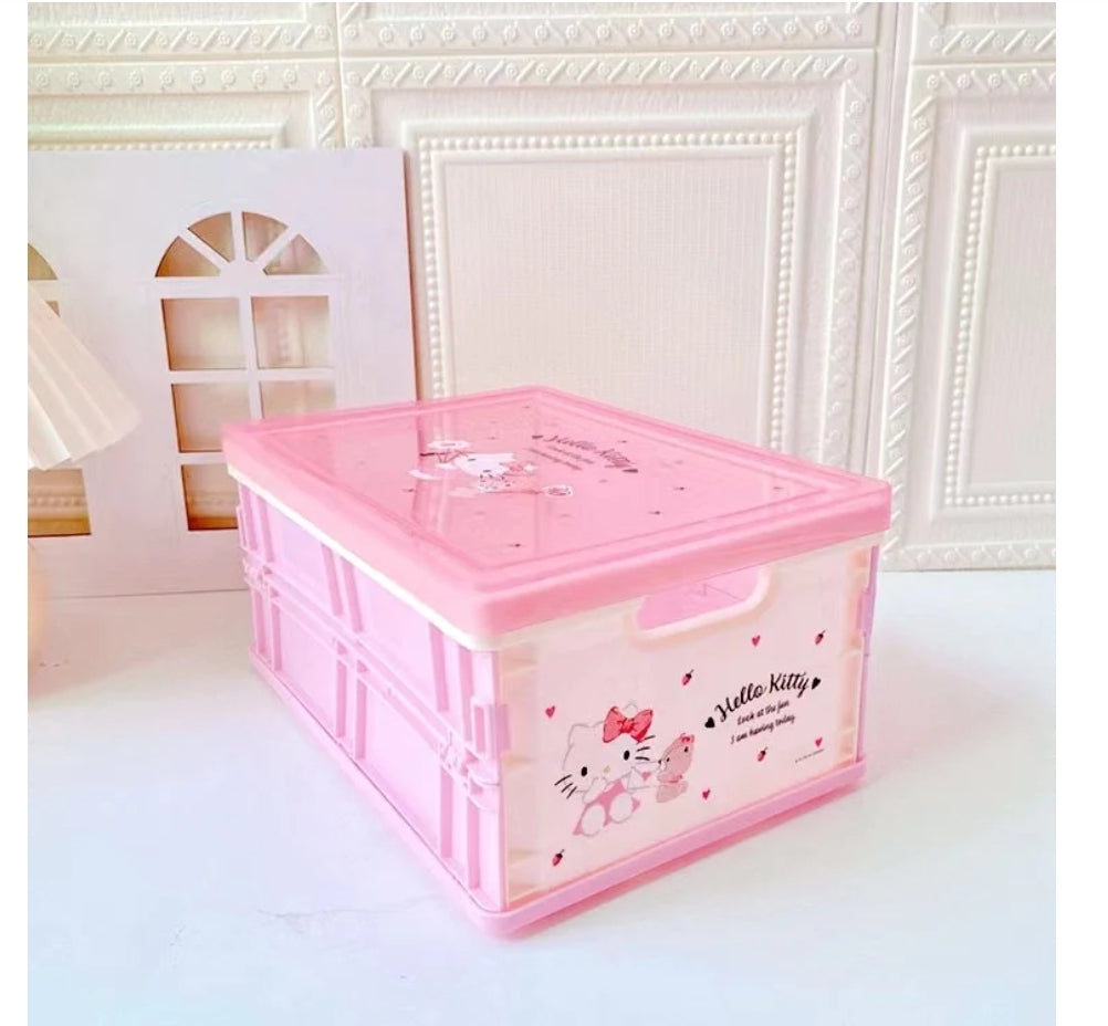 S♡nrio Collapsible Plastic Storage Stackable Bin