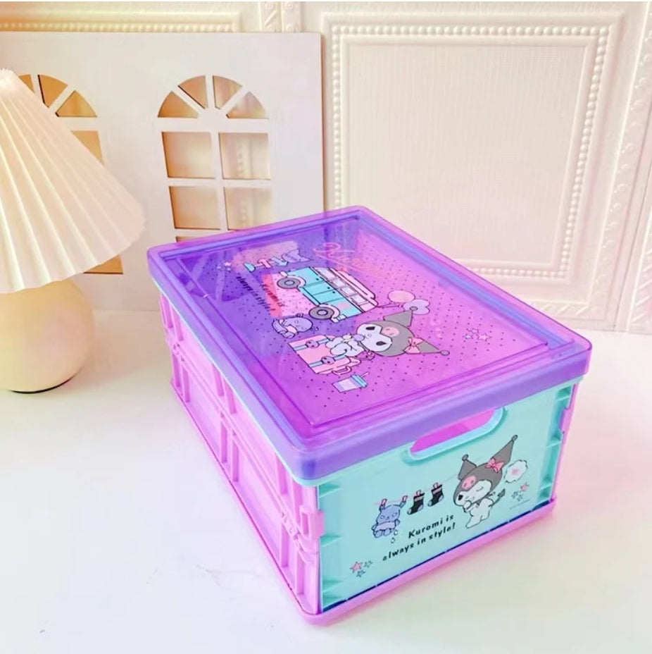 S♡nrio Collapsible Plastic Storage Stackable Bin