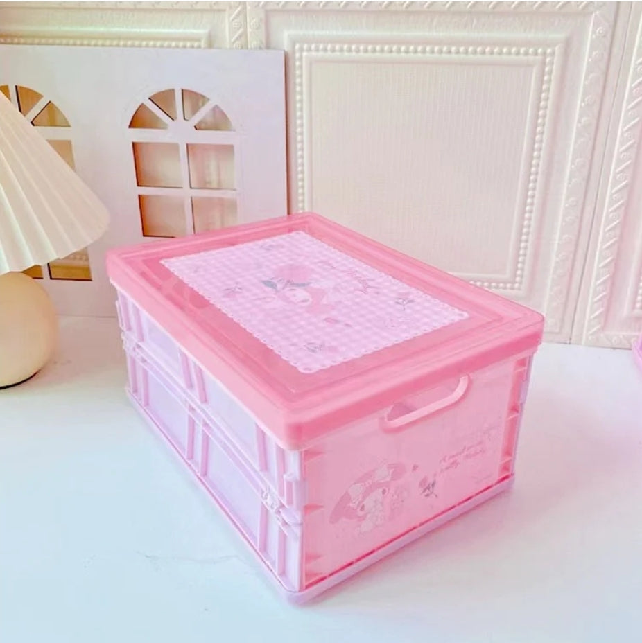 S♡nrio Collapsible Plastic Storage Stackable Bin