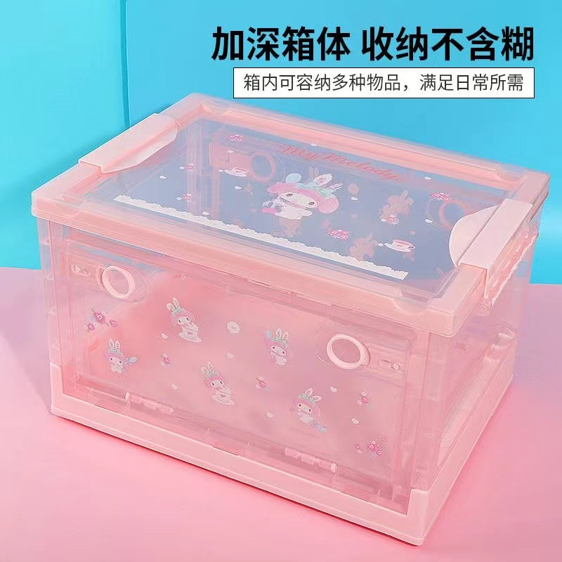 S♡nrio x Miniso Clear Storage Bin with Wheels