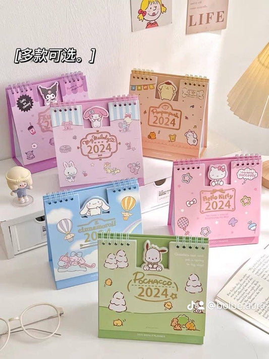 Kawaii 2024 Desk Standing Calendars