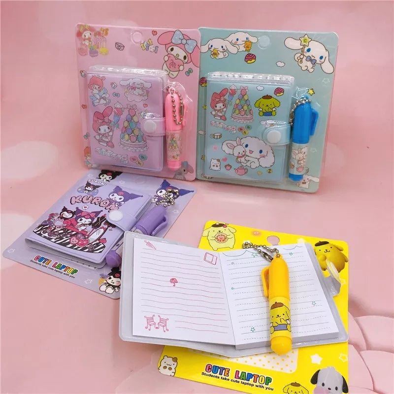 S♡nrio Mini Memo Notebook w/Pen