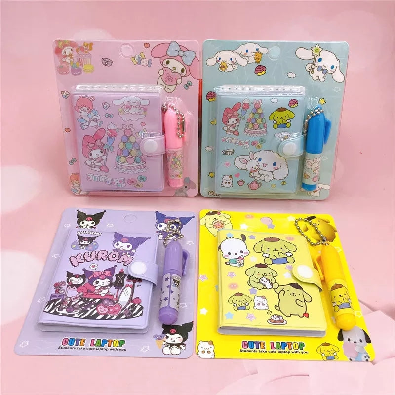 S♡nrio Mini Memo Notebook w/Pen