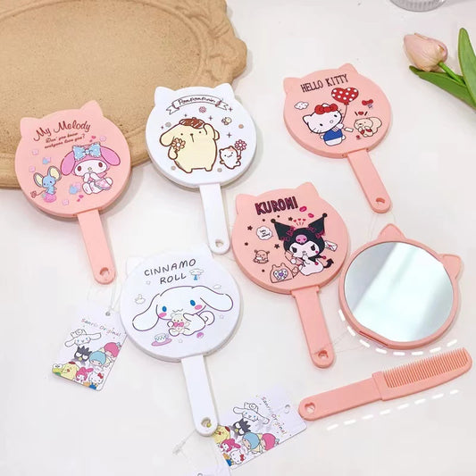 S@nrio Hand Held Mirror Comb Set & Other Accessories