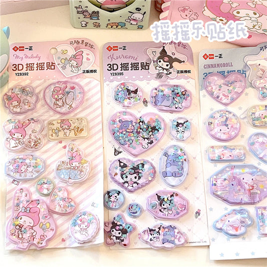 S@nrio 3D Squishy Liquid  Shaker Stickers