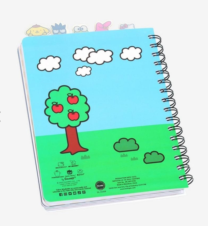 S♡nrio Family Tabbed Notebook